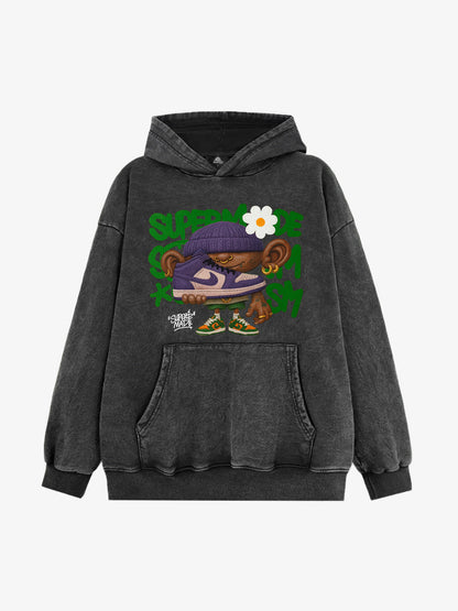 Thesupermade Street Cartoon Trend Sneakers Boy Hooded Sweatshirt 