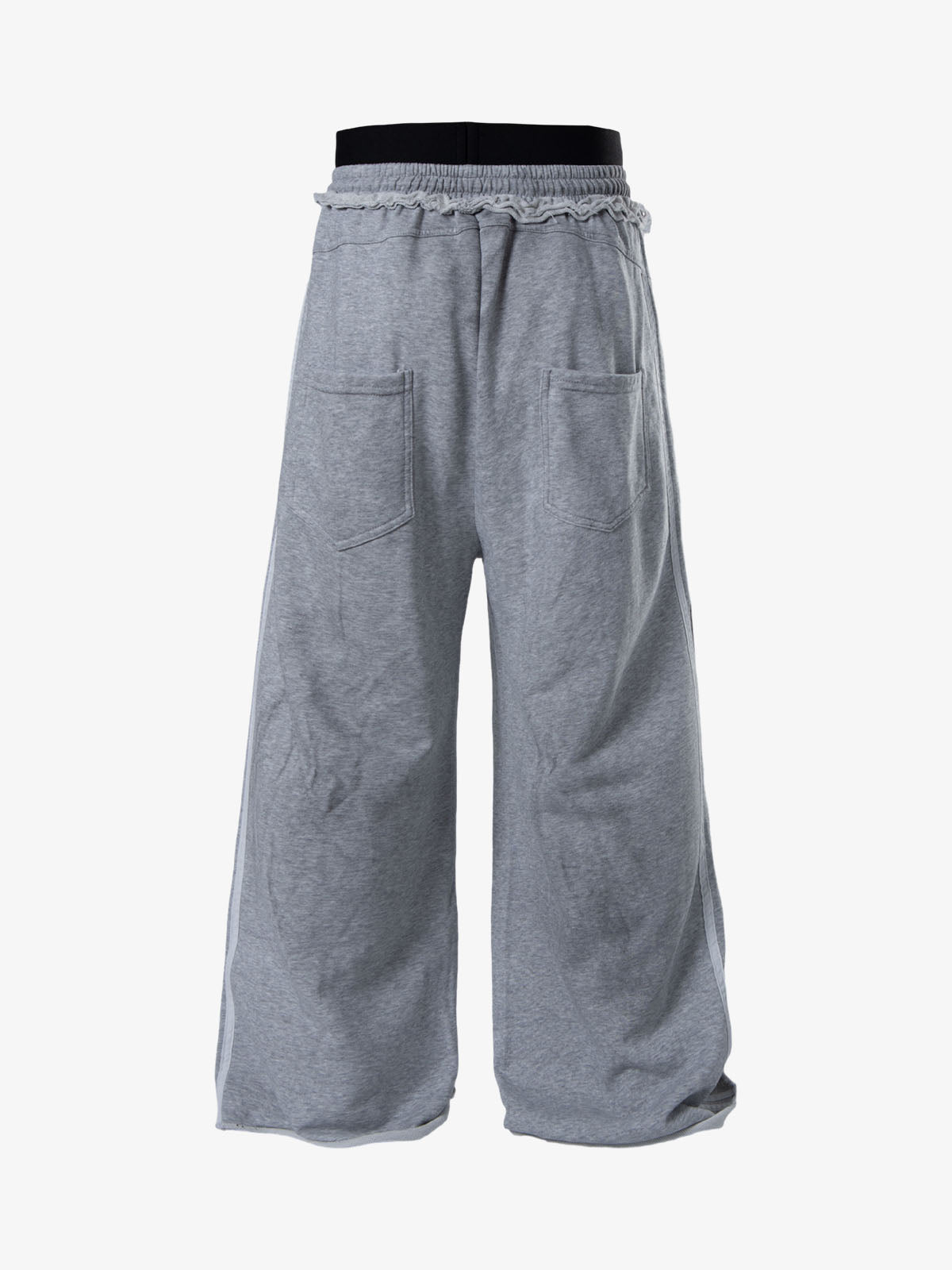 Rebel Studded Wide-Leg Layered Sweatpants 