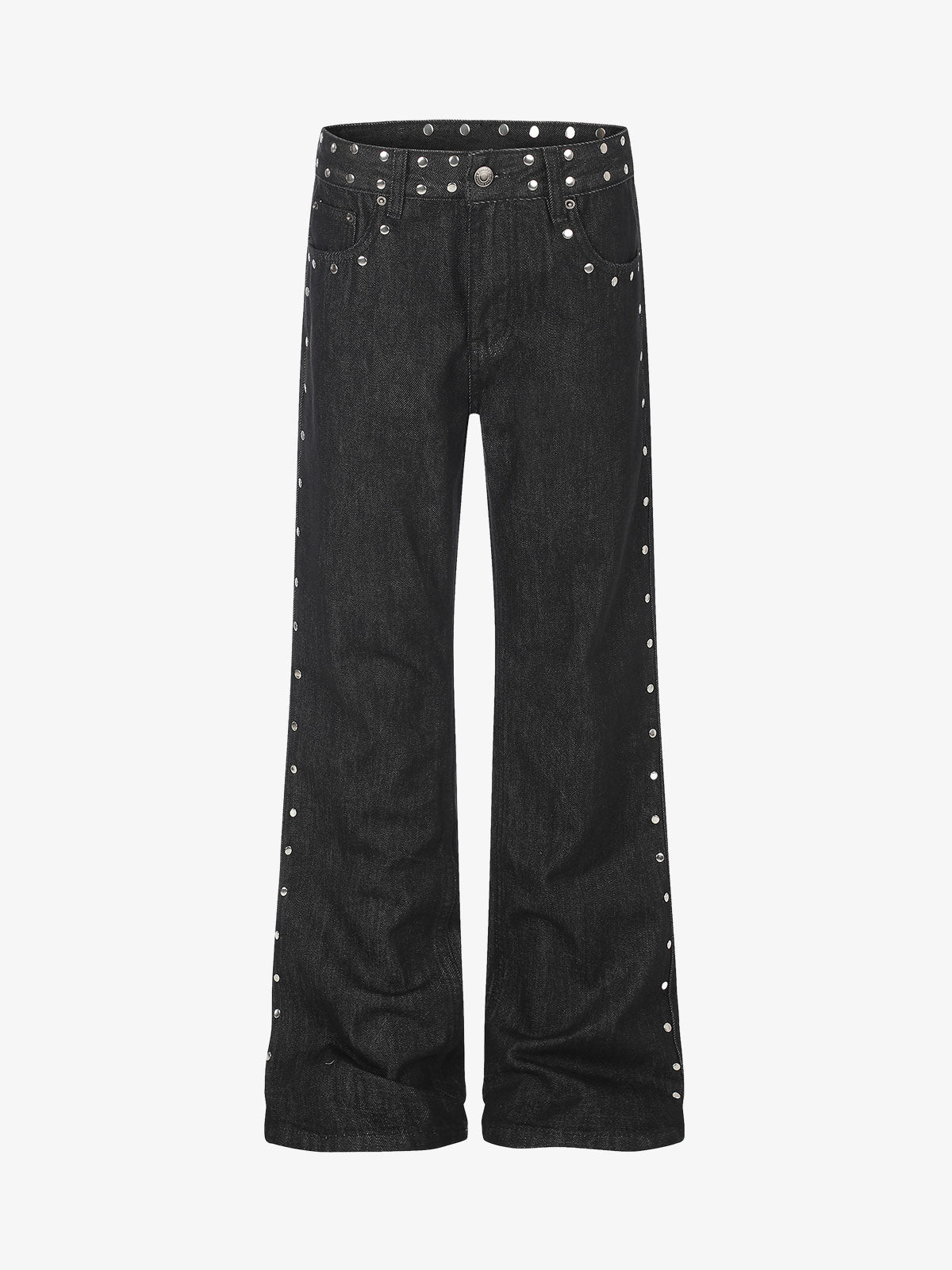 Leopard Star Studded Bootcut Jeans