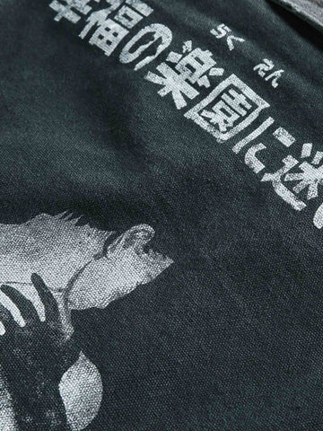 Vintage Washed Character Graphic Jacket 