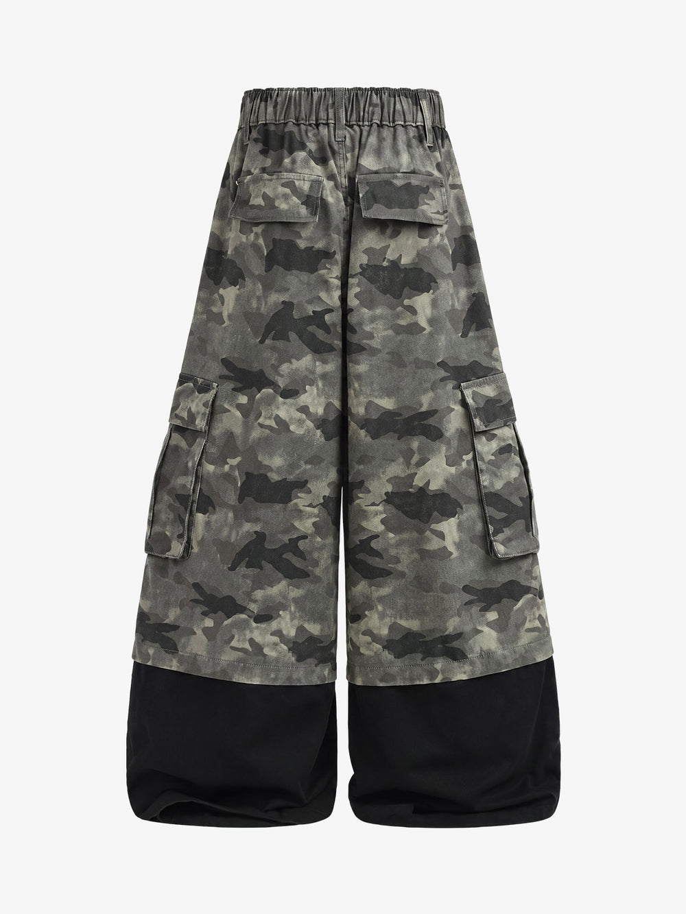 Camo Patchwork Multi-Pocket Cargo Pants