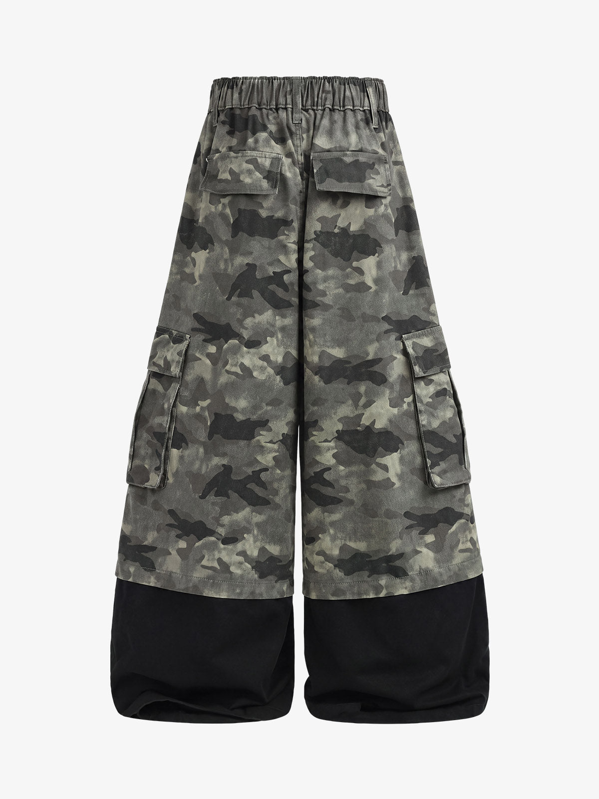 Camo Patchwork Multi-Pocket Cargo Pants