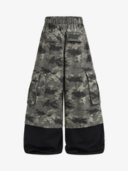 Camo Patchwork Multi-Pocket Cargo Pants