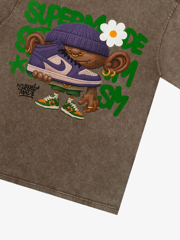 Street Cartoon Sneaker Graffiti Sneaker T-shirt 