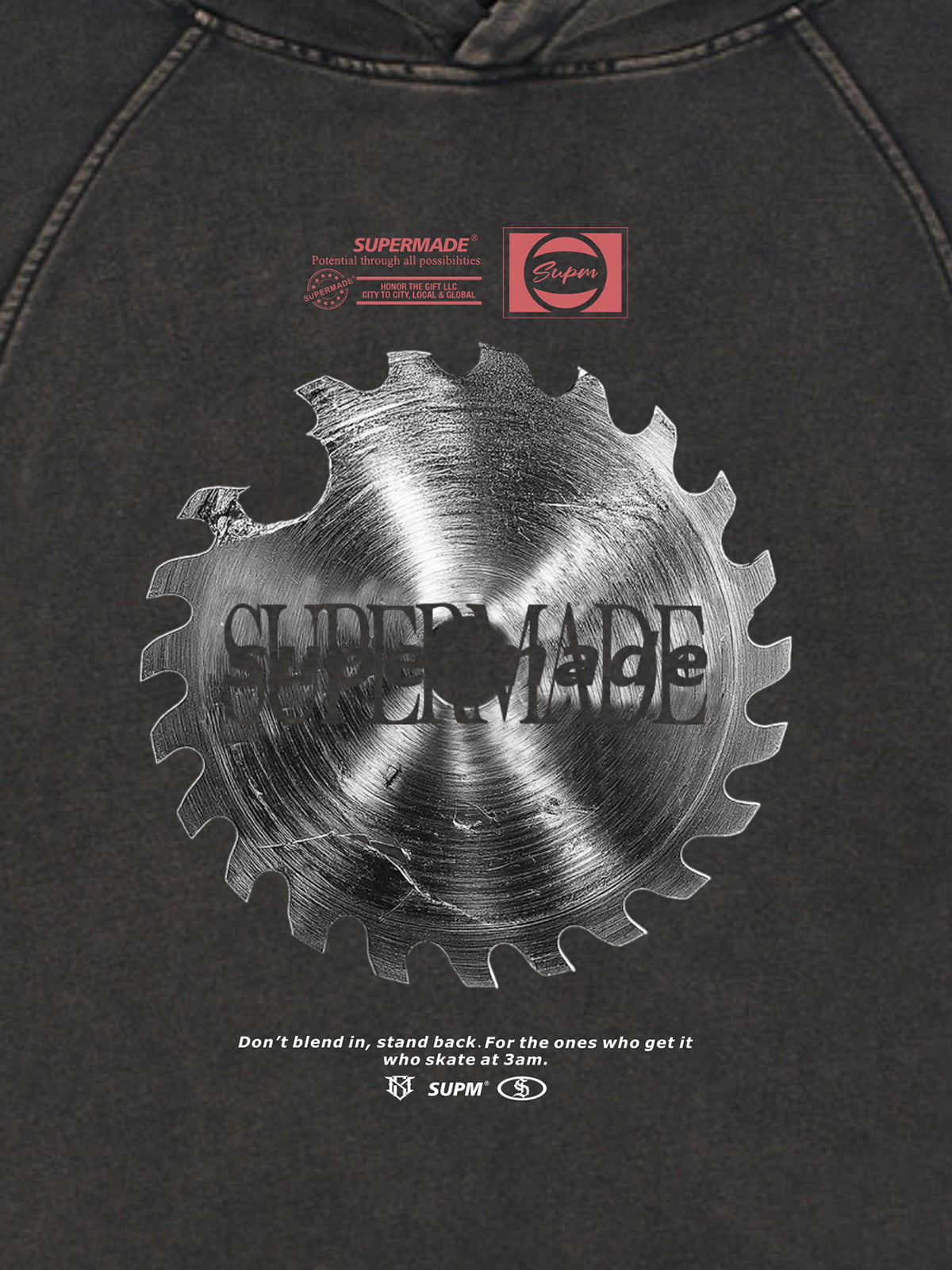 Oversized Snake Graphic Hoodie with Bold Print Design 