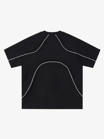Reflective Striped Suede Tee