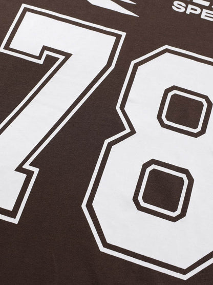 Sporty Long Sleeve Top with Bold Number Design for Active Enthusiasts 