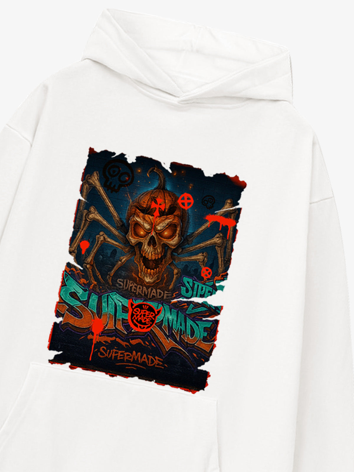 Bloody Dark Skull Spider Hoodie 