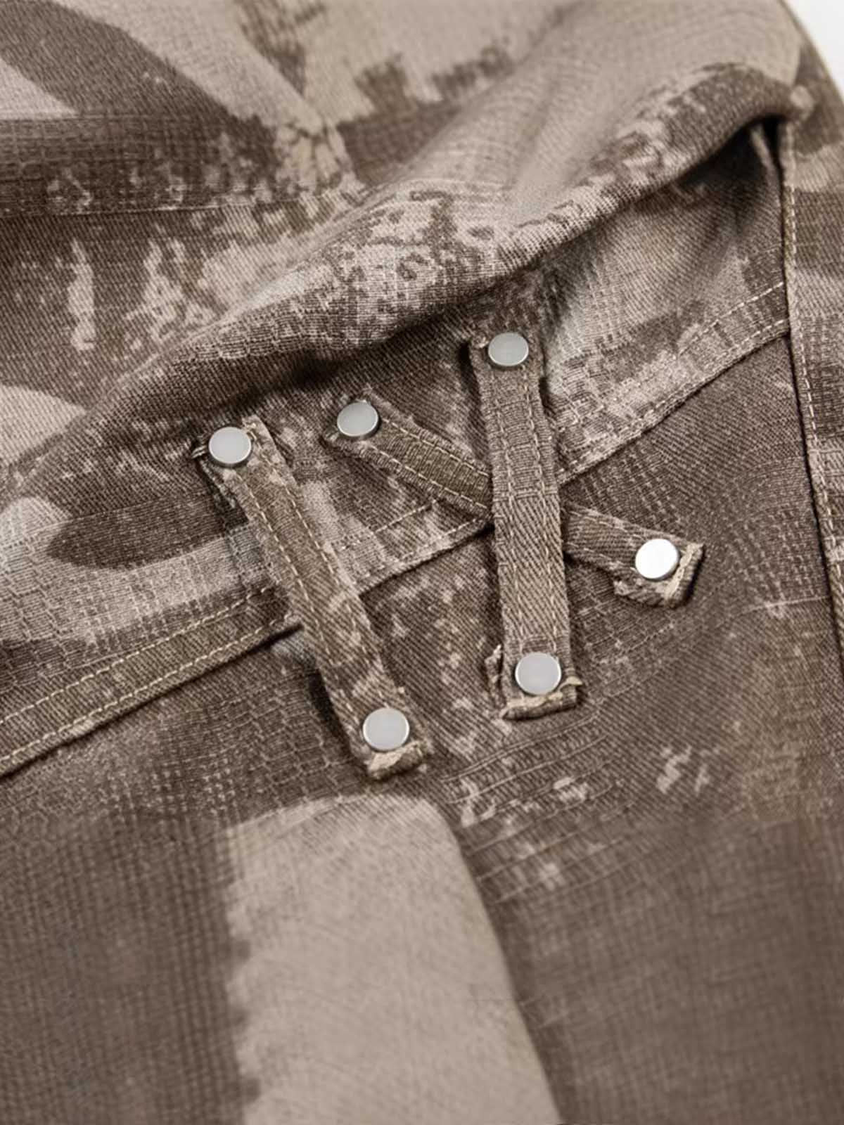 Vintage Camo Print Baggy Pants
