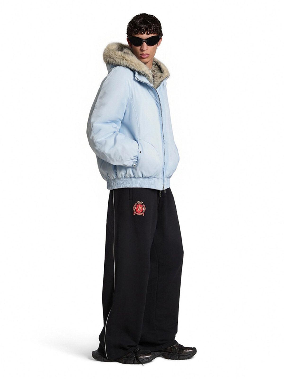 Street Faux Fur Collar Hooded Windproof Padded Jacket 