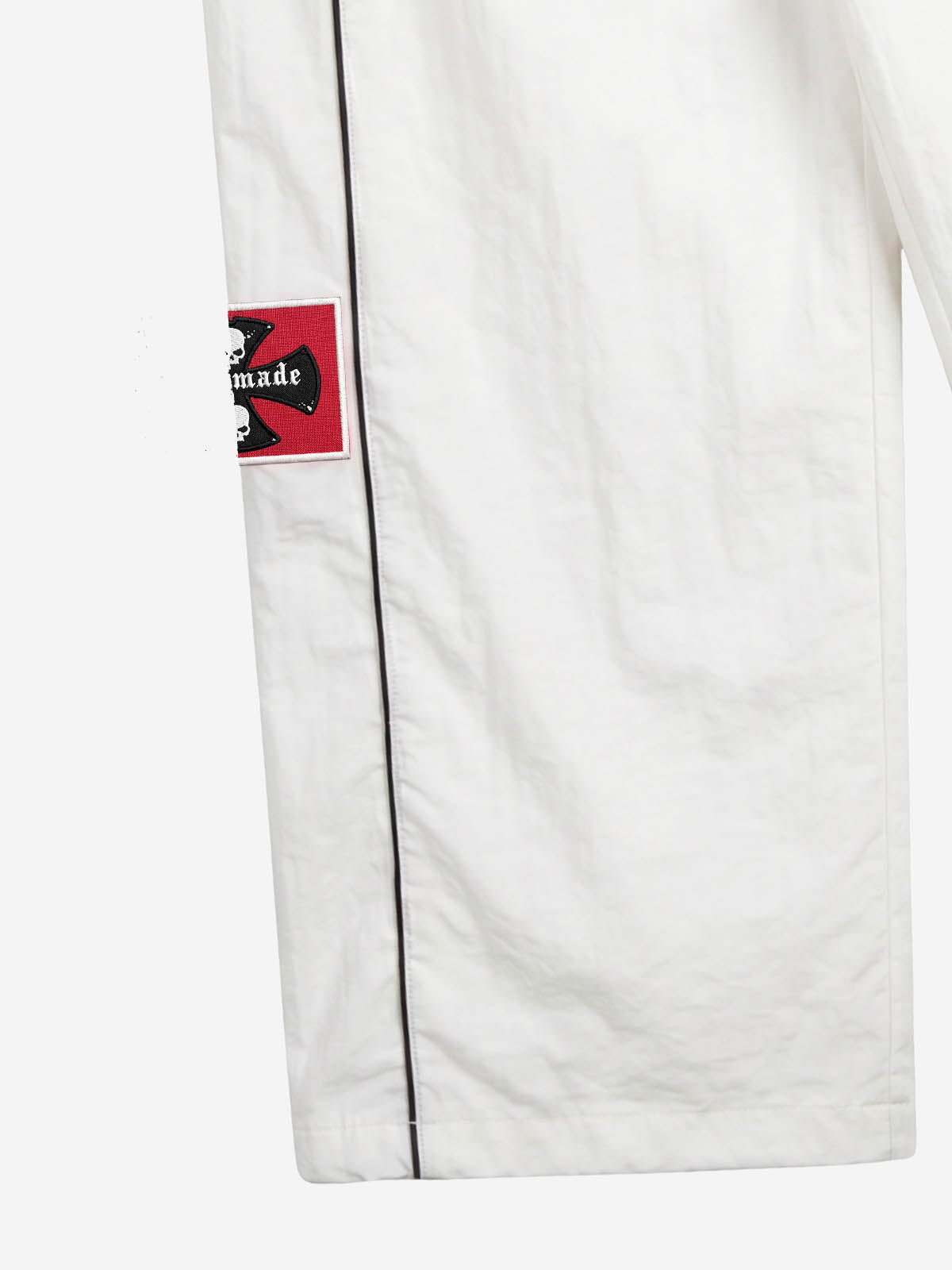 Color Block Embroidered Foldover-Waist Drawstring Track Pants