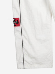 Color Block Embroidered Foldover-Waist Drawstring Track Pants