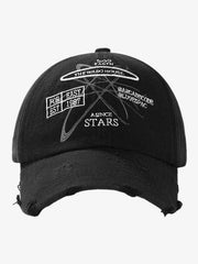 Cappellino da baseball lavato e invecchiato con lettere ricamate