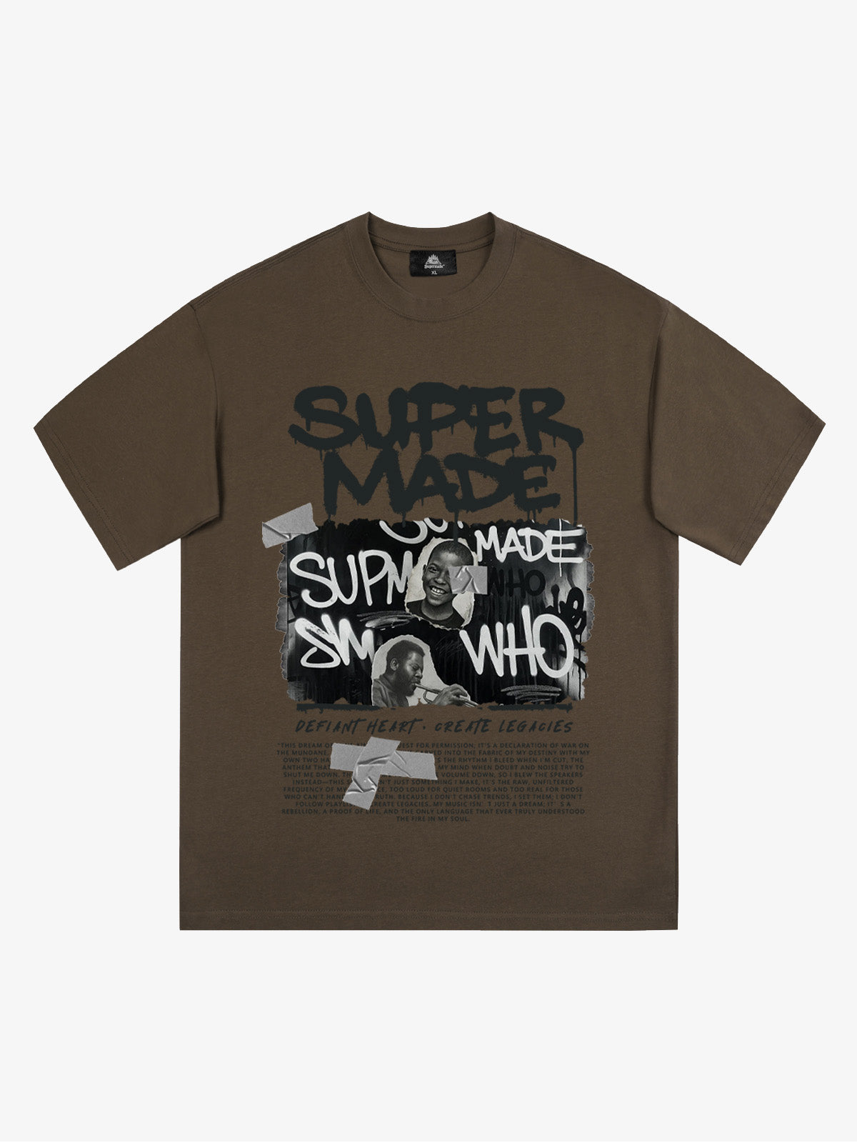 Street Graffiti Style Retro Character Collage T-Shirt 