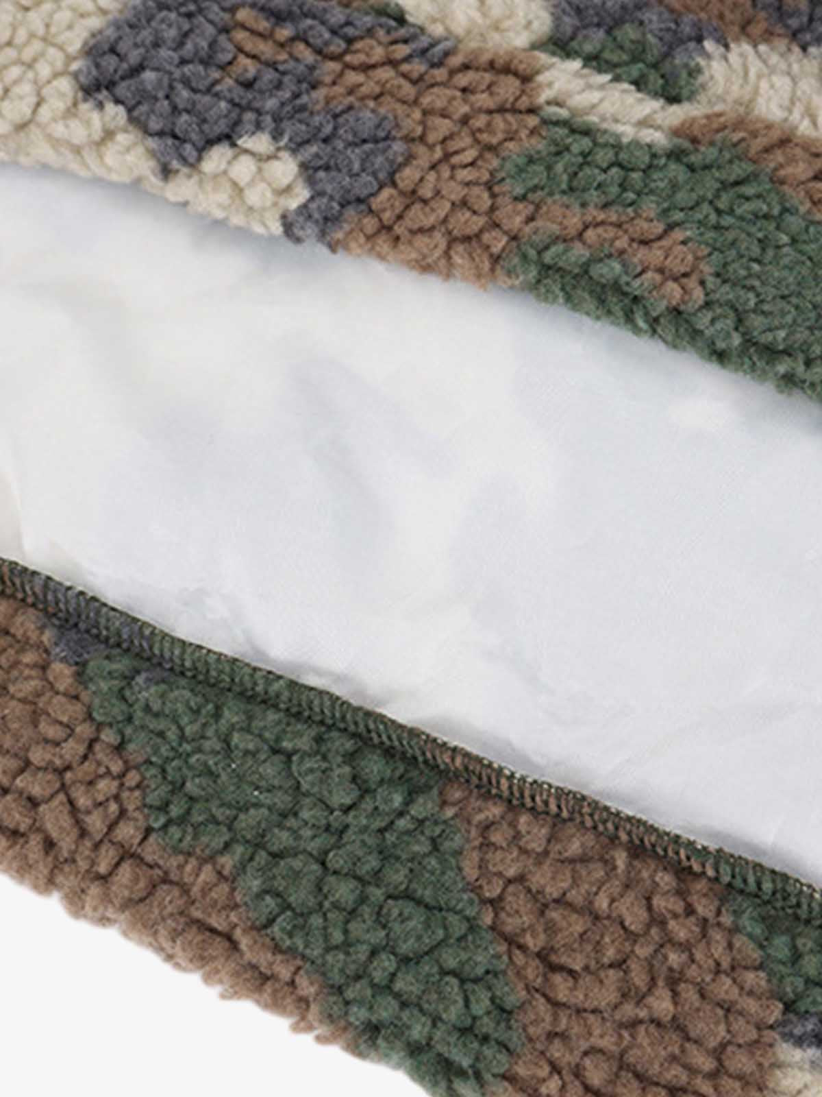 Streetwear Camouflage Fleece Pullover Hoodie 