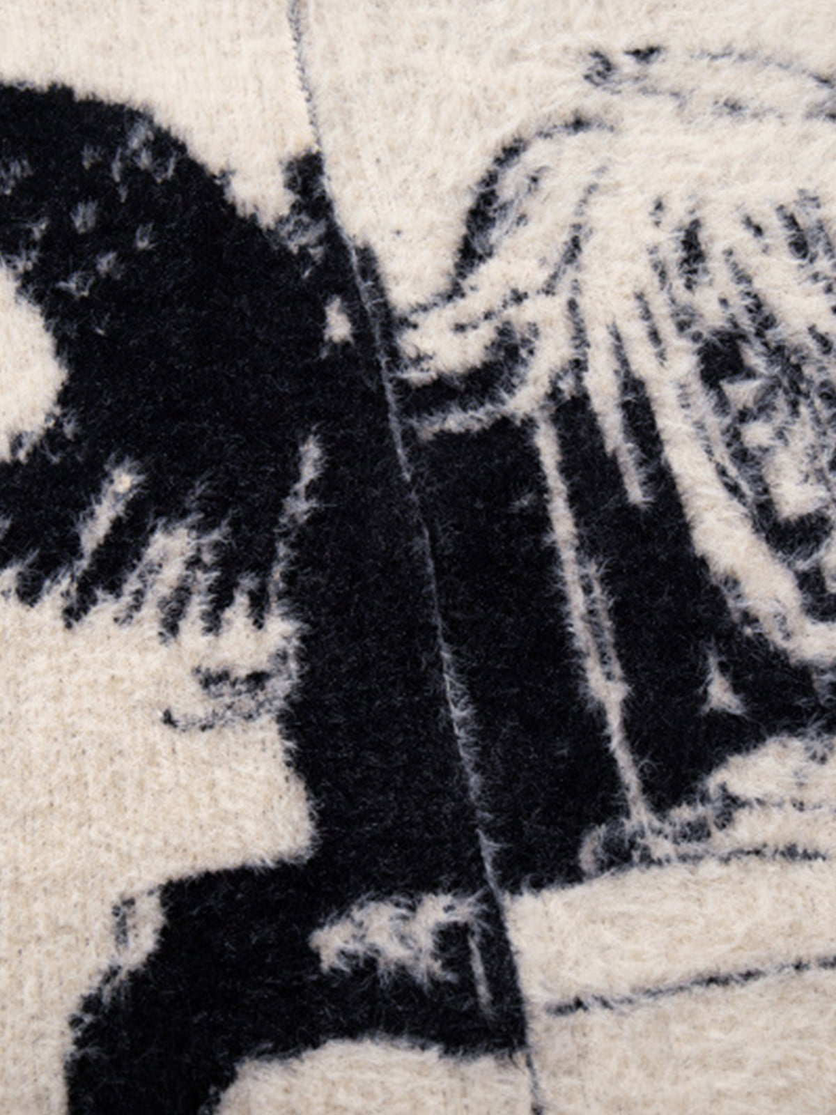 Street Subculture Angel Jacquard Cardigan Sweater 