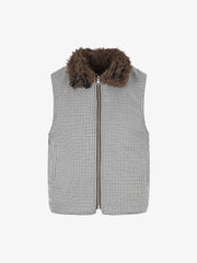 Reversible Plaid Fleece Vest
