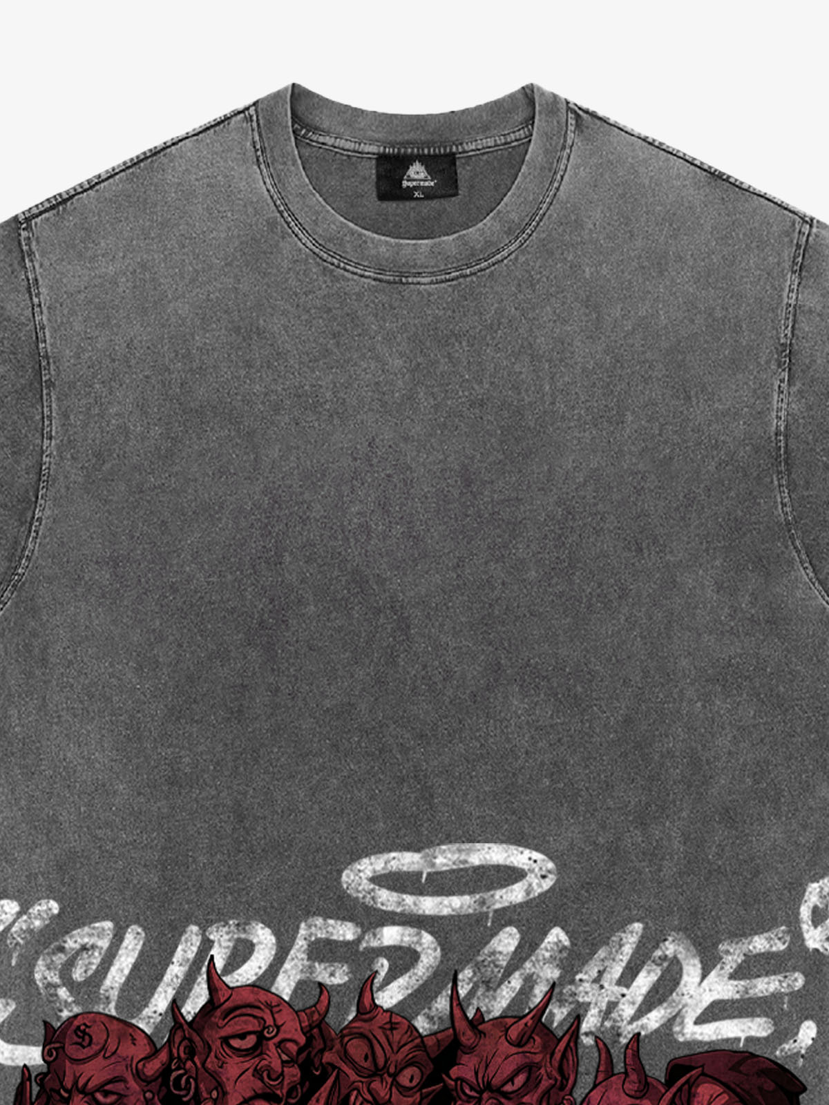 Thesupermade Dark Devil Maniac's Gothic Graffiti T-shirt 