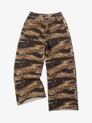 Tiger Camo Script Graphic Wide-Leg Sweatpants