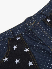 Jeans mit Sternenstickerei und Polka-Dots