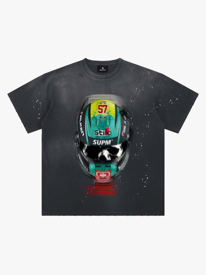 Snake and Sword Graphic T-Shirt with Bold Statement Design 