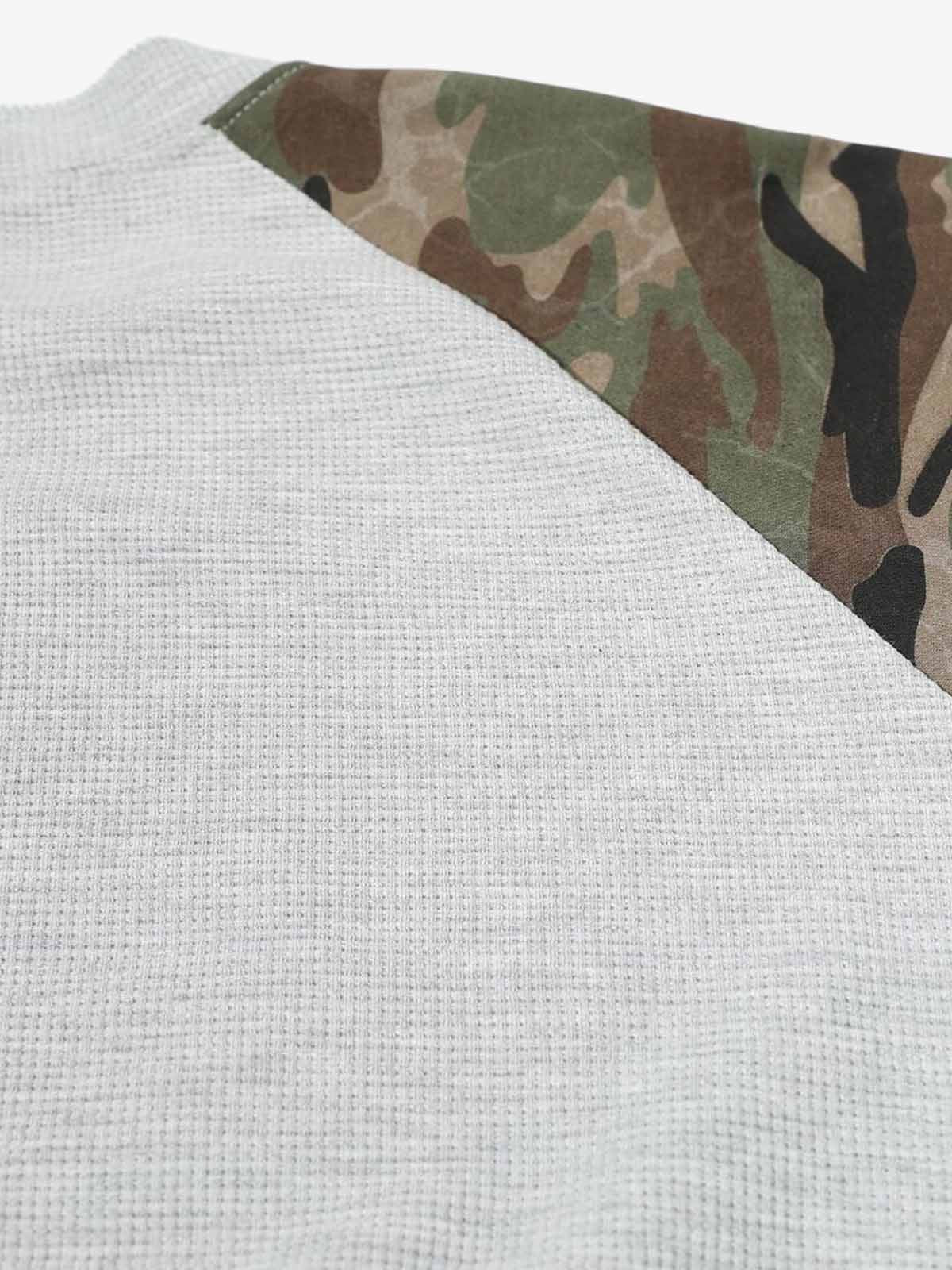 Certified Forces Camo Raglan Long Sleeve Top for Men - Perfect for Casual and Outdoor Activities 