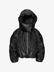 Sculpted Quilted Oversized-Hood Padded Coat