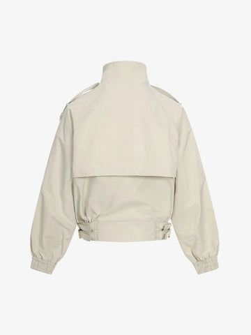 High Neck Belted Utility Cropped Jacket 