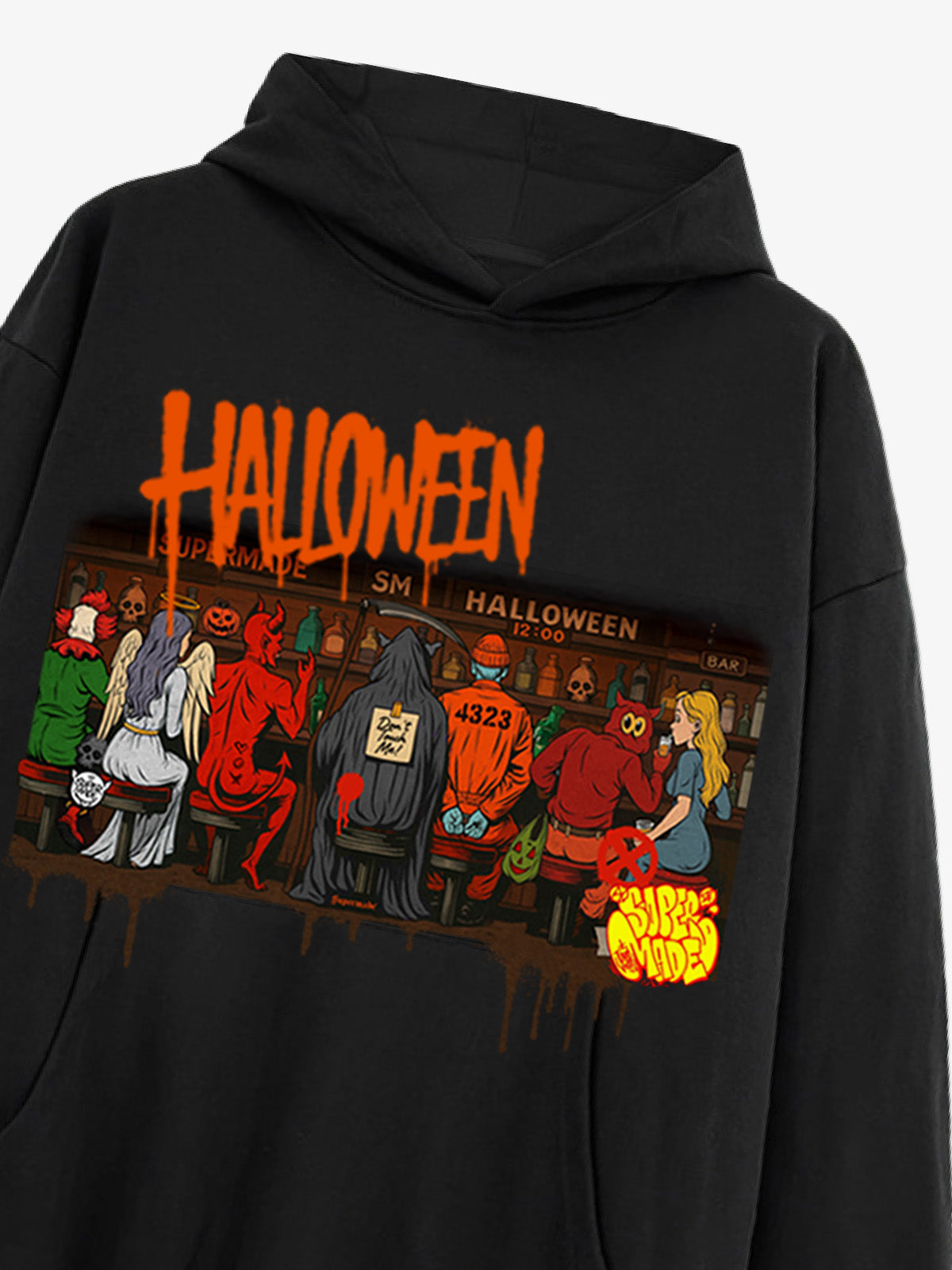 Thesupermade Halloween Pub Carnival Party Hooded Sweatshirt 