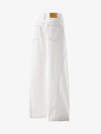Reverse-Stitched Multi-Button Jeans 