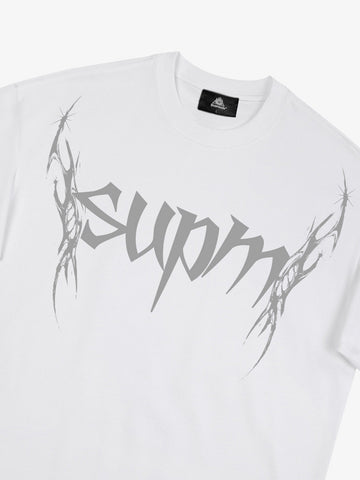 SUPM Gothic Sharp Letter Graphic T-Shirt 