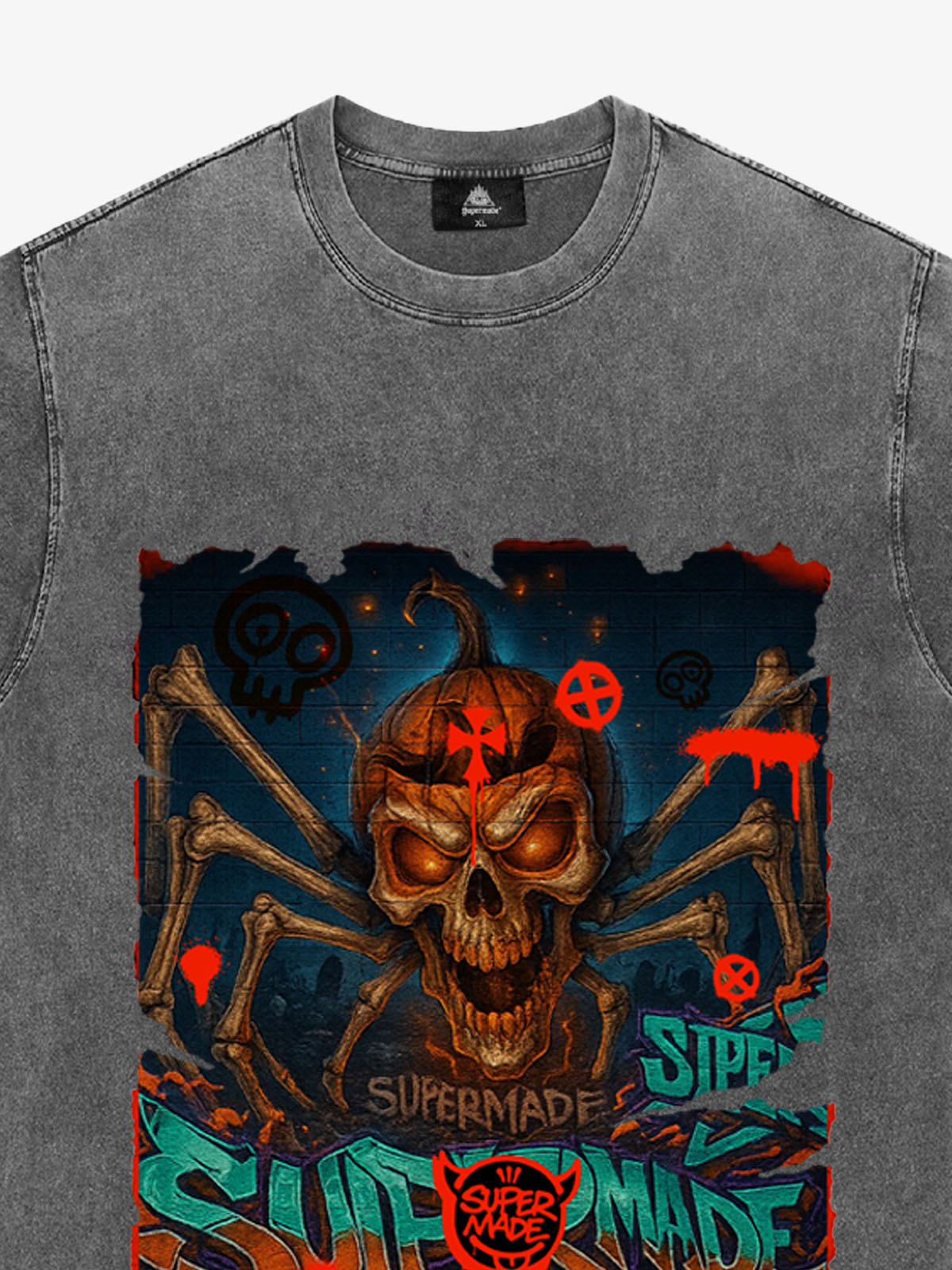 Bloody Dark Skull Spider T-shirt 