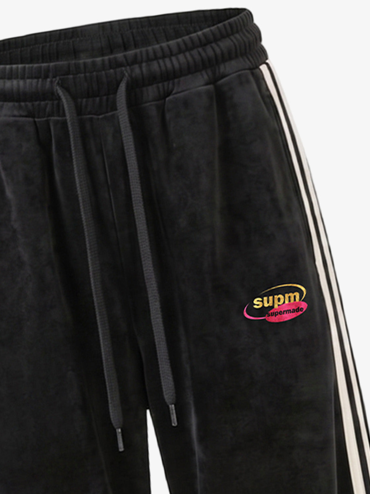 Logo Striped Suede Track Pants