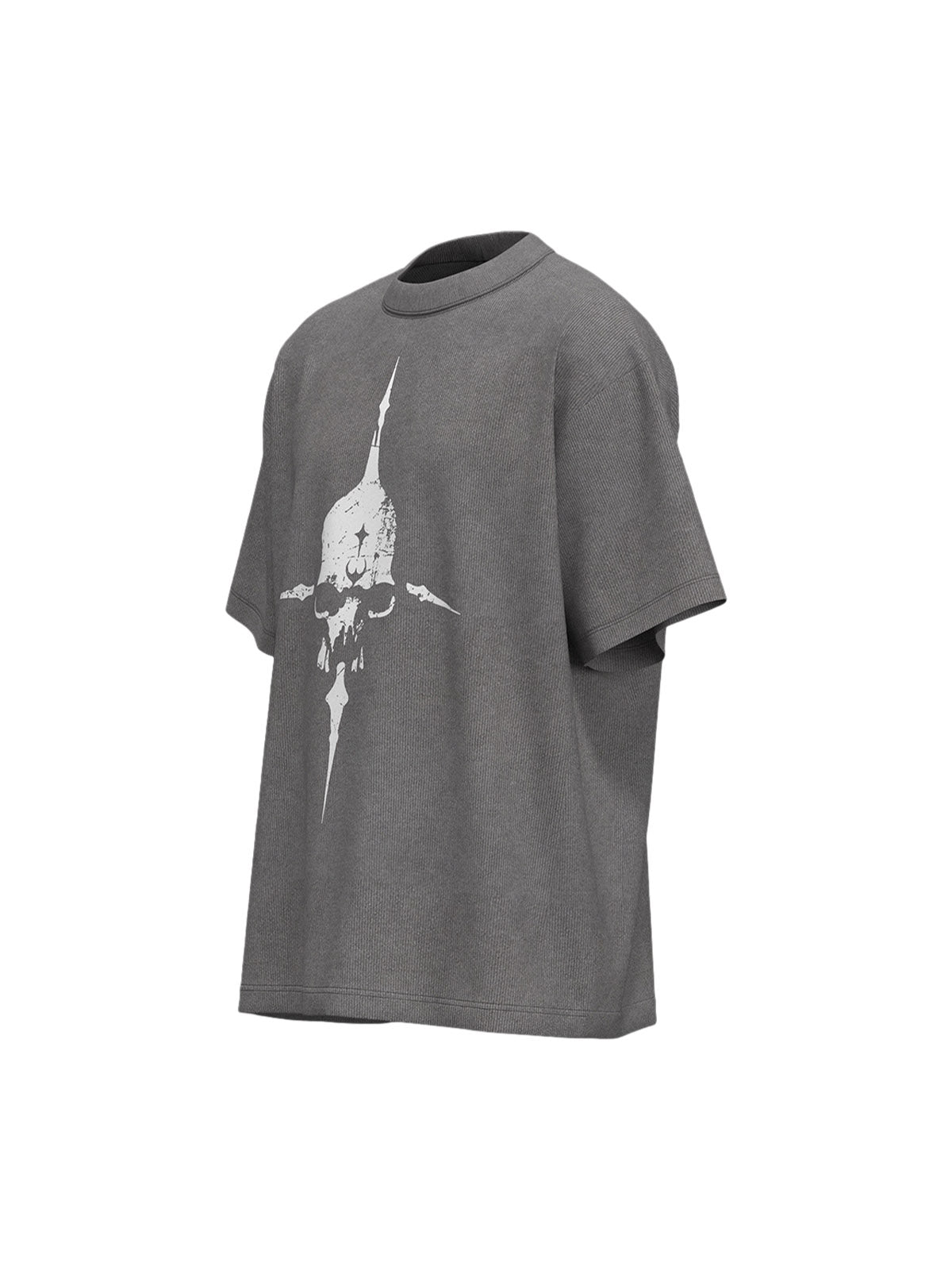 Distressed Skull Cross Graphic T-Shirt 