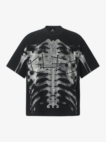 Rib Cage Print Gradient T-Shirt