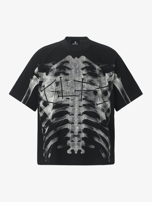 Rib Cage Print Gradient T-Shirt