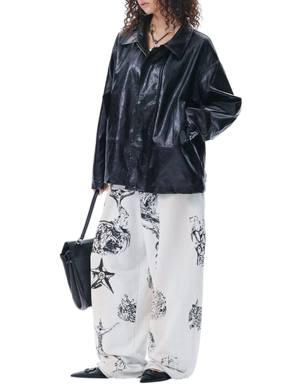 Retro Motorcycle PU Leather Jacket 