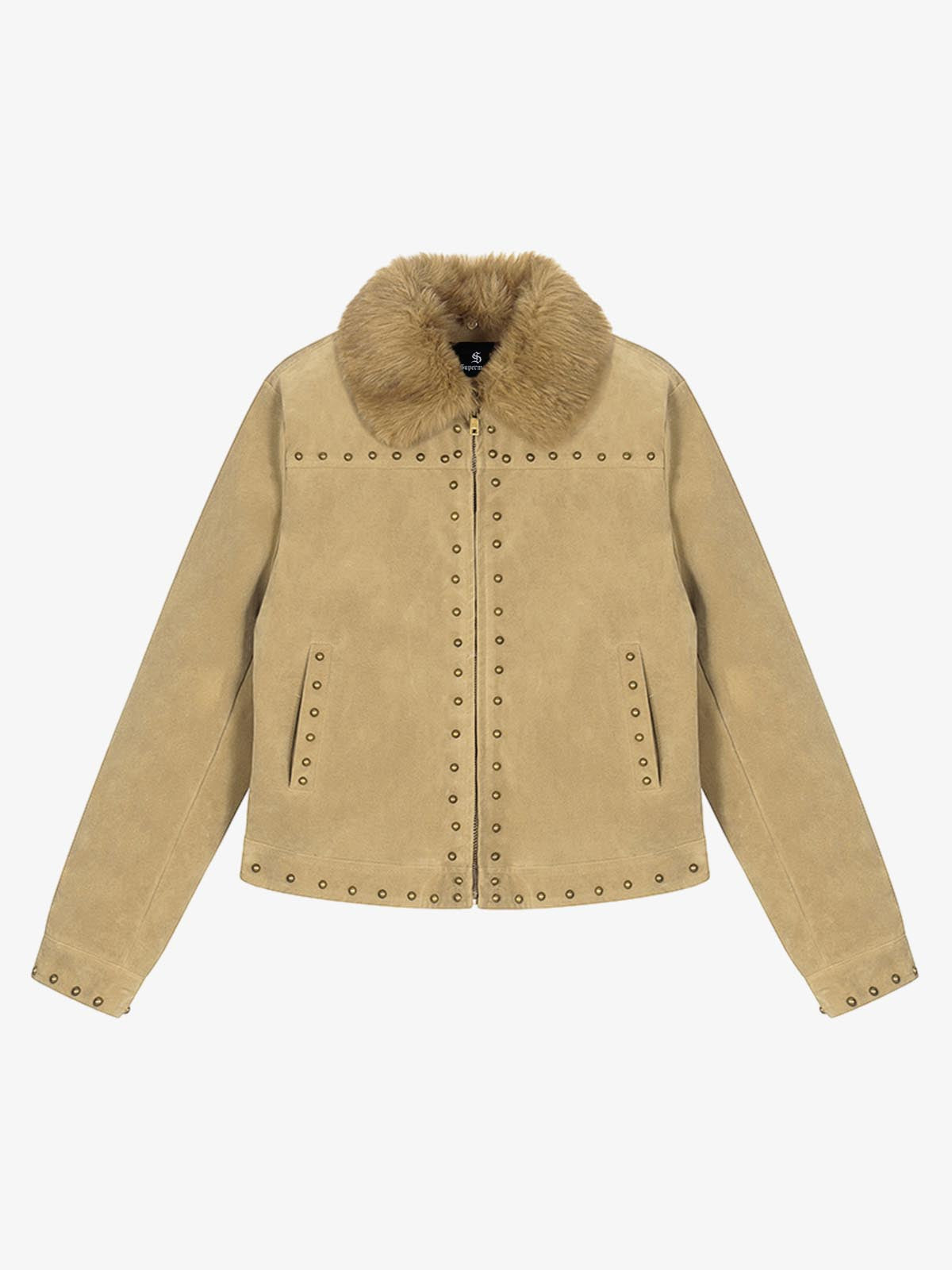 Stylish Faux Fur Collar Jacket for Men and Women - Trendy Design with High-Quality Details 