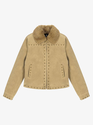 Stylish Faux Fur Collar Jacket for Men and Women - Trendy Design with High-Quality Details 