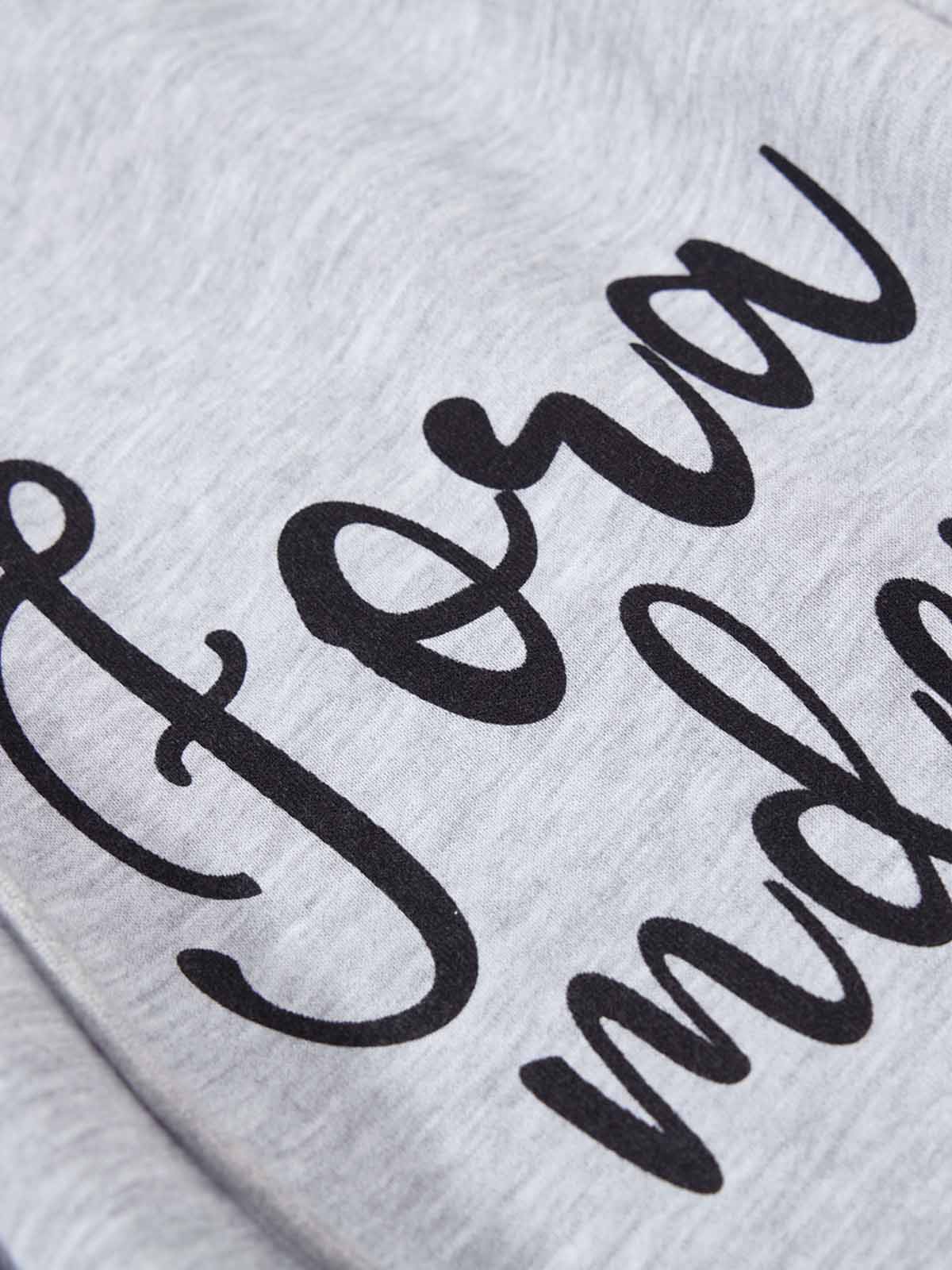 Faux Fur Spliced Hem Wide-Leg Sweatpants 