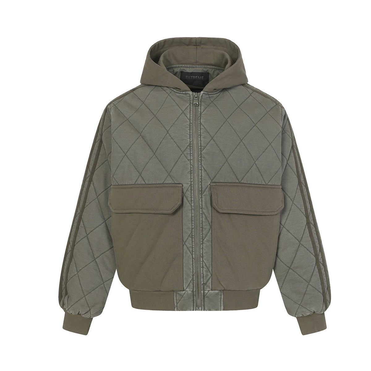Quilted Hooded Jacket with Pockets - Perfect for Casual and Outdoor Wear 