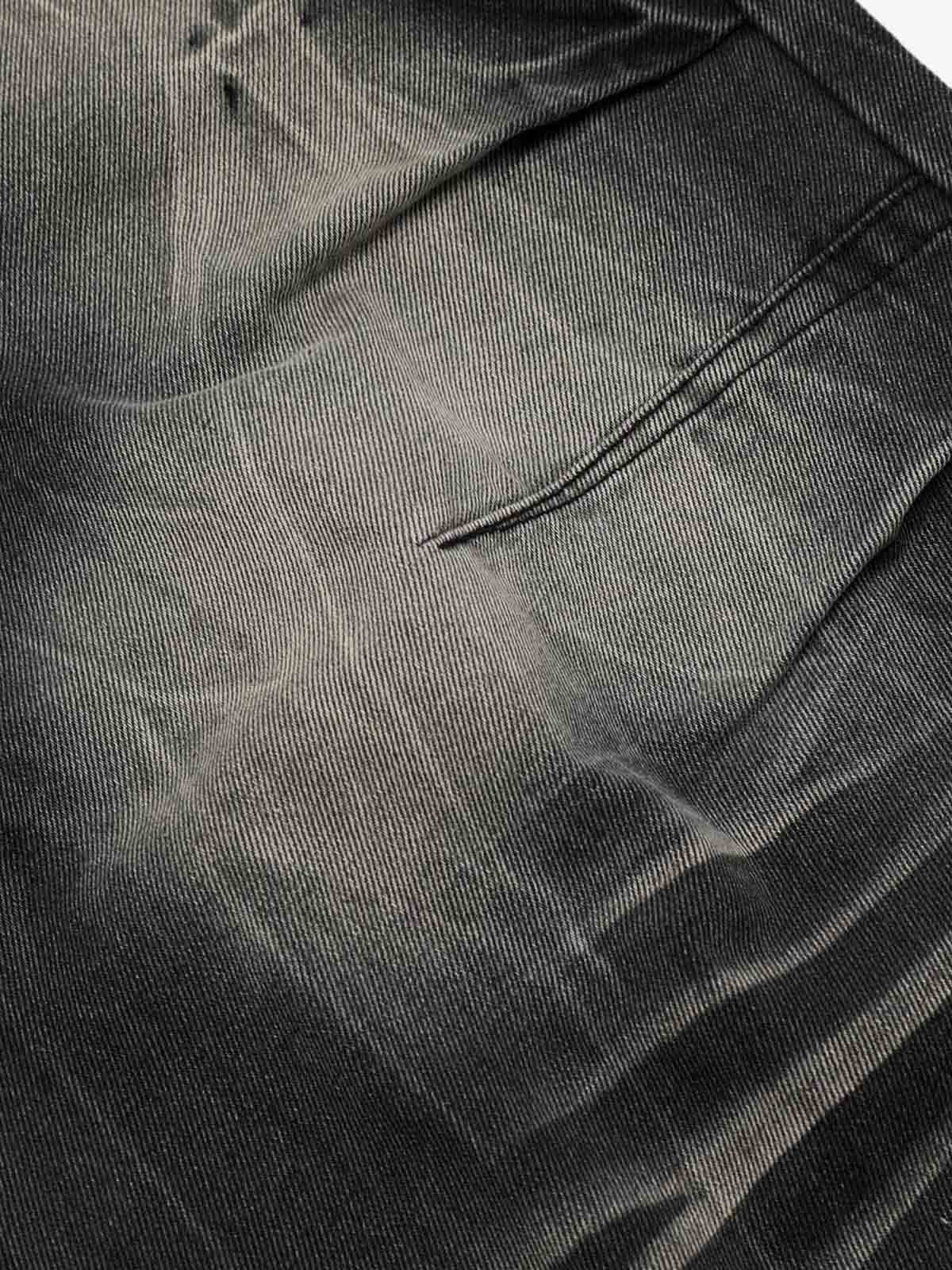 Vintage Washed Distressed Flared Jeans 