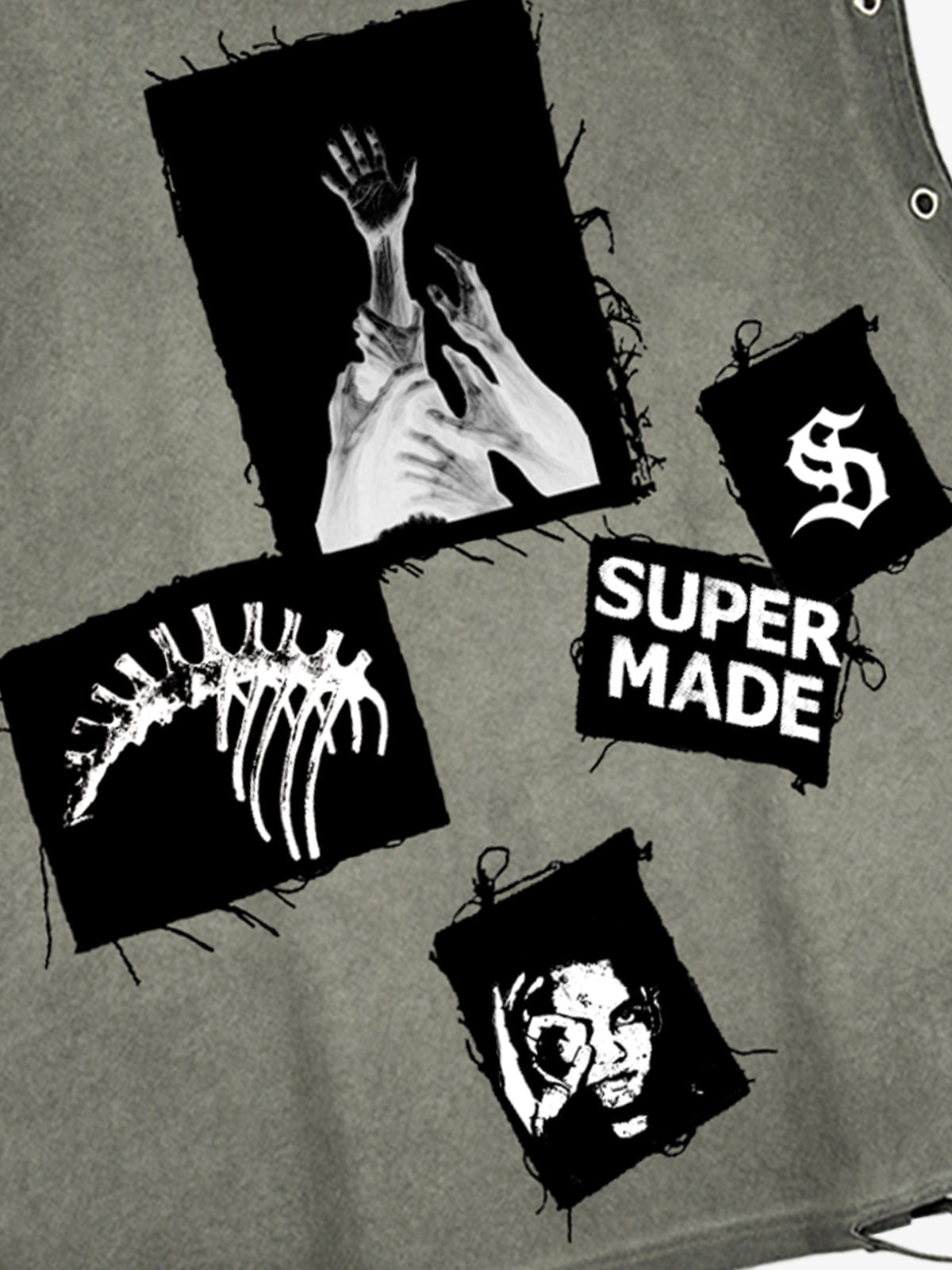 Distressed Sleeveless Crop Top with Barbed Wire Graphic Design 