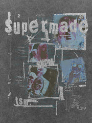 Washed Vintage Collage Graphic T-Shirt 