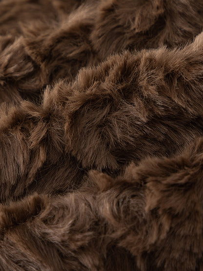 Vintage Stand Collar Sherpa Fleece Cotton Jacket 