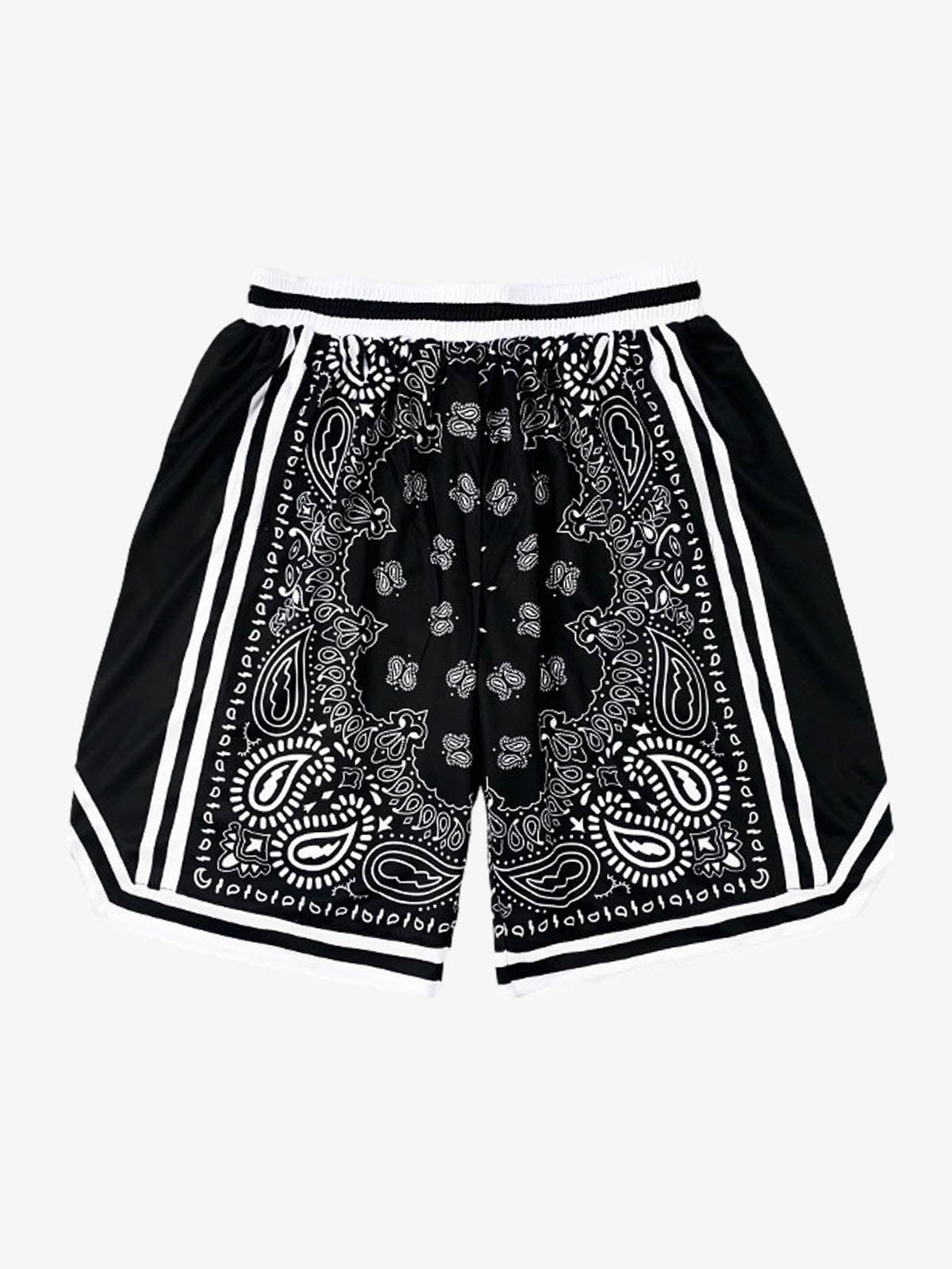 Polyester Snake Print Athletic Shorts with Bold Logo Design 