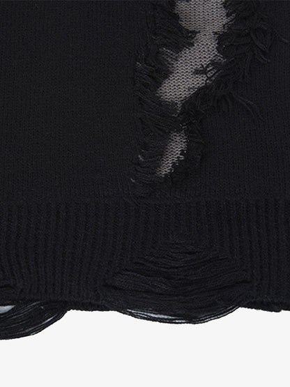 Skull Pattern Knit Sweater for Bold Fashion Statements 