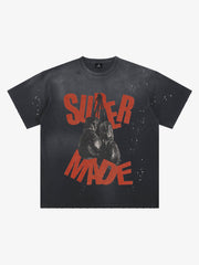 T-shirt oversize à effet peinture éclaboussée