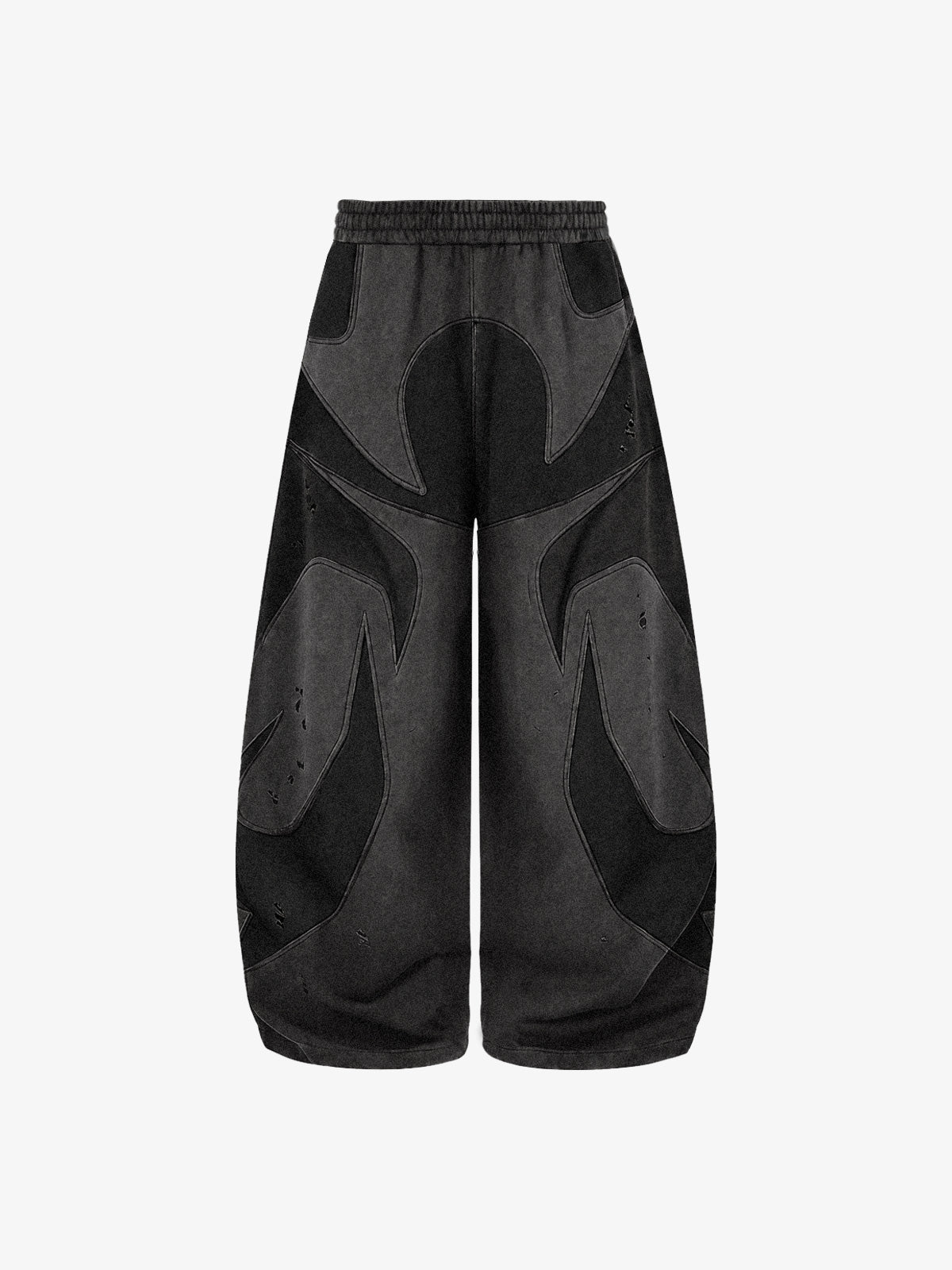 Washed Panel Detail Boxy Hoodie & Wide-Leg Sweatpants Set