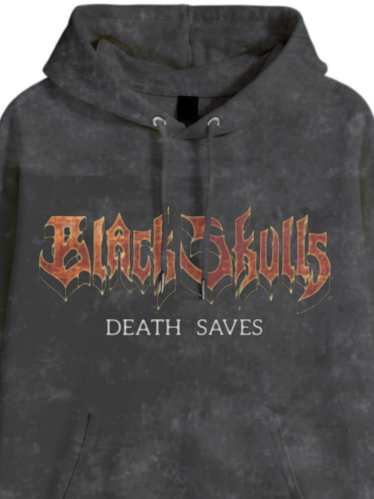 Vintage Distressed Flame Letter Graphic Hoodie 